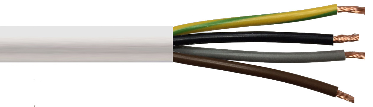 0.75MM 3184Y 4 Core White 50M Drum